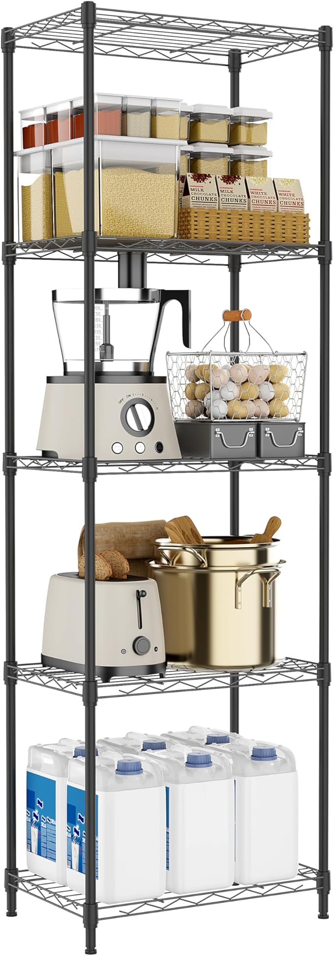 5 Tiers Shelf Metal Storage Shelves Wire Rack Closet Organizers by MEIGAOPLASTICANDMETALHKCOLIMITED