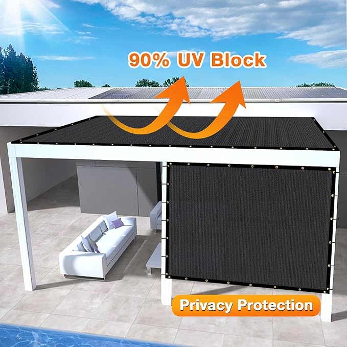 Artpuch Outdoor Pergola Shade Cover 10x22 FT Sun Shade Cloth - Image 3