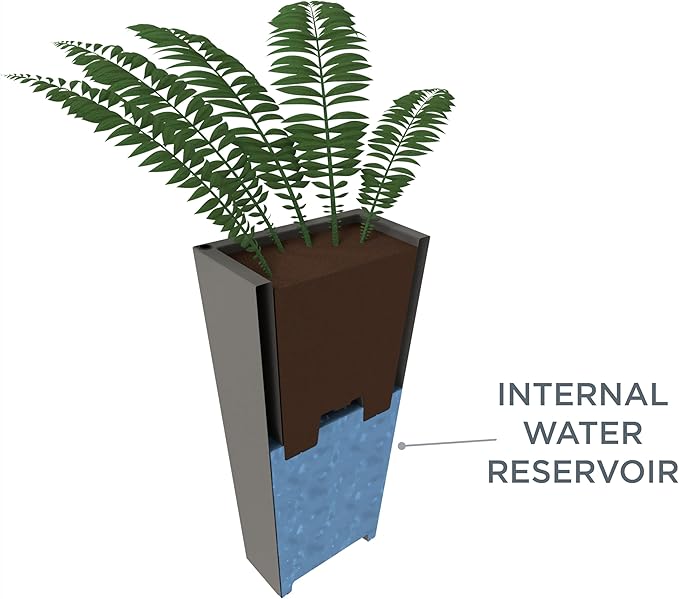Step2 Tremont Tall Square Tapered Planter, Large Planters - Image 7