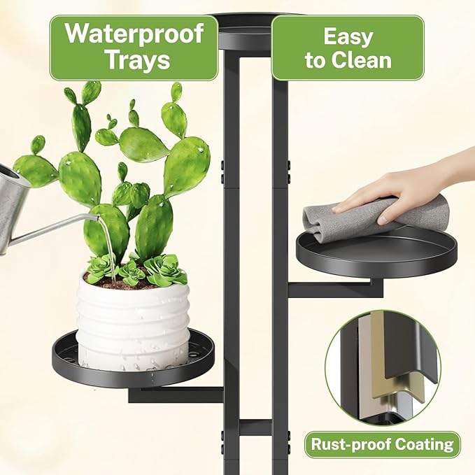 iDavosic.ly 4 Tier Plant Stand Indoor Outdoor, Tiered Corner Multiple Flower - Image 4