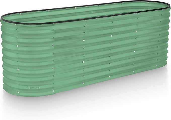 Plant & Plot Galvanized Raised Garden Beds Outdoor // 6×2×2 ft Planter Raised by PlantPlot