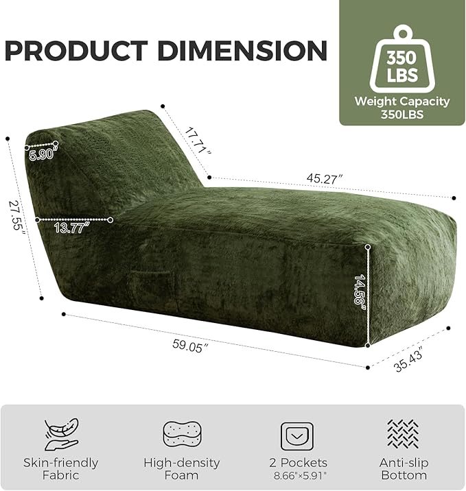 Giant Bean Bag Lounger Chair for Adults - Image 2