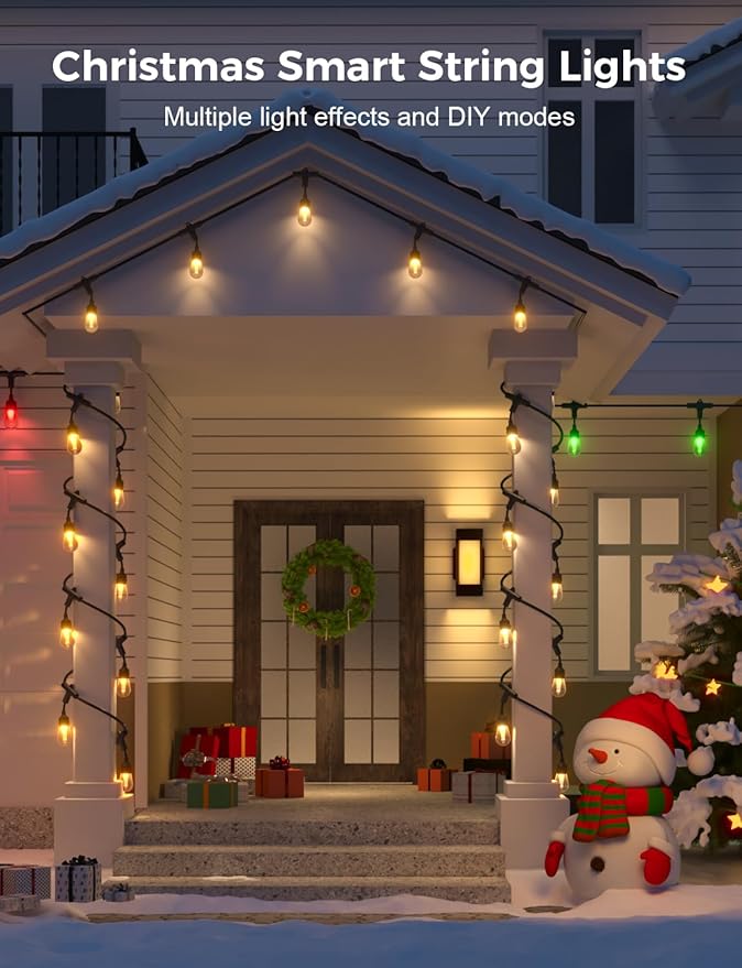 XMCOSY+ Smart Outdoor String Lights, 123Ft Patio Lights Waterproof, App Control - Image 4