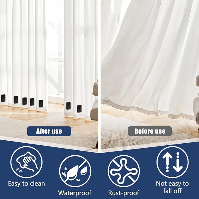 36 Pcs Outdoor Curtain Weights, Plastic Wrapped Heavy Duty Curtain Weights - Image 4