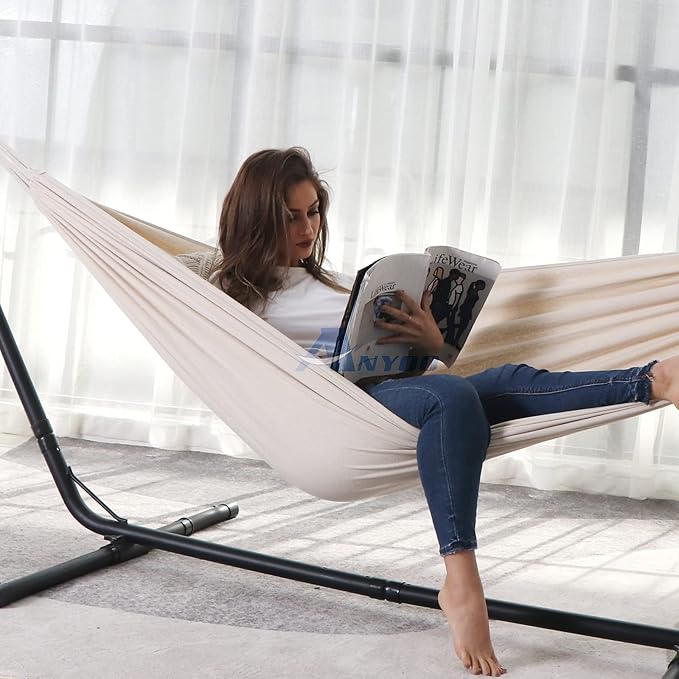 ANYOO Cotton Hammock Portable Camping Hammocks - Image 7