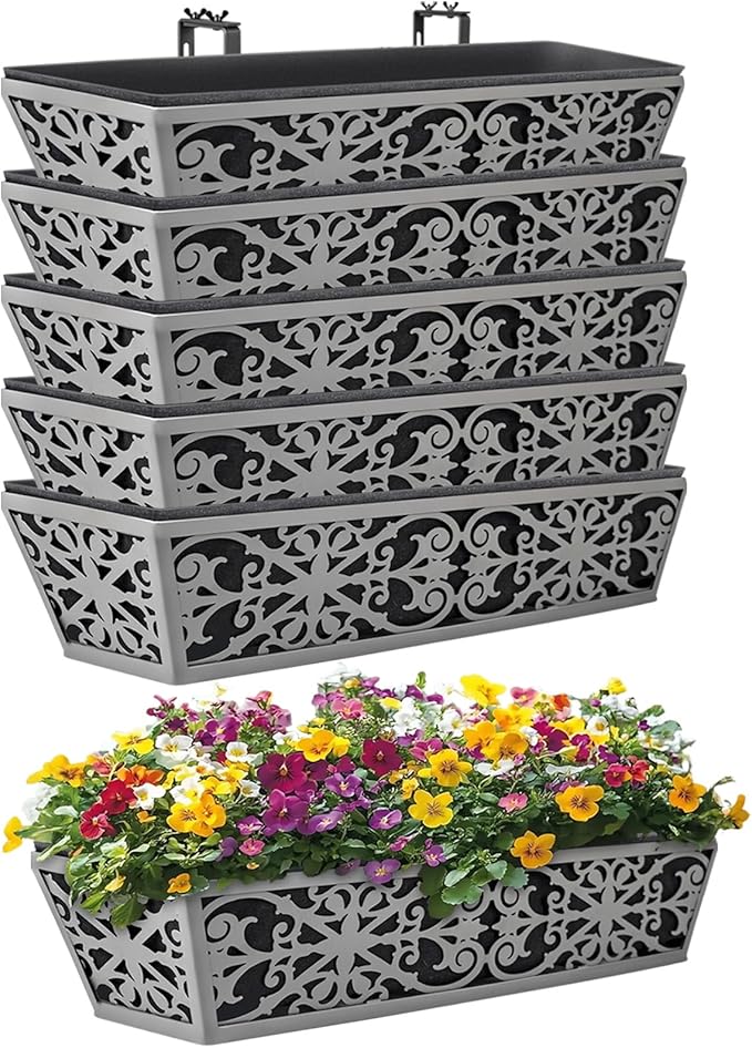 6 Pack 24 Inch Window Boxes Planter by KarlliuHOMEGARDEN
