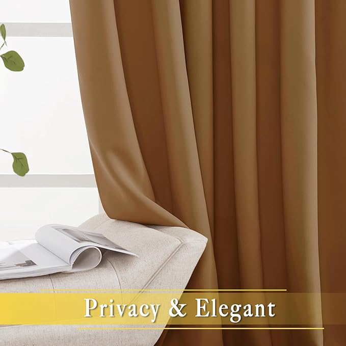NICETOWN Sliding Door Curtains 84 inches Long, Grommet Blackout Thermal Patio - Image 5