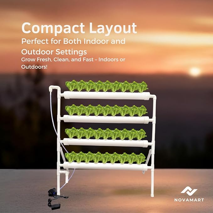 Hydroponic Plant Growing System – 36-Site PVC Indoor Garden Tower - Image 4
