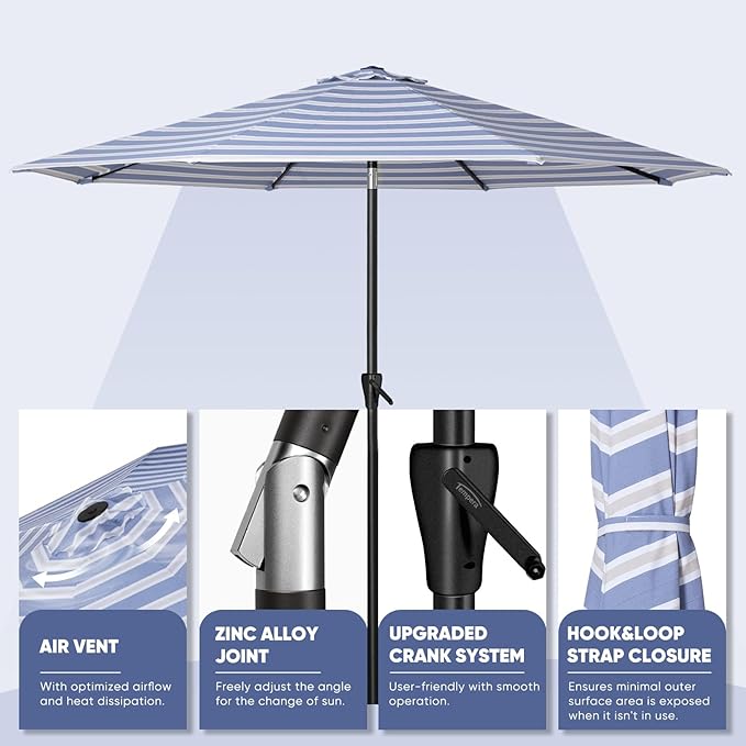 Tempera Patio Market Outdoor Table Umbrella - Image 4