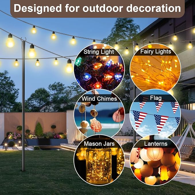 2 Pack 10FT Lighting Hanging Pole - Image 3