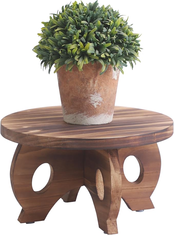 Plant Stand Indoor Wooden Plant Stool Round Stand Risers by VZODESR