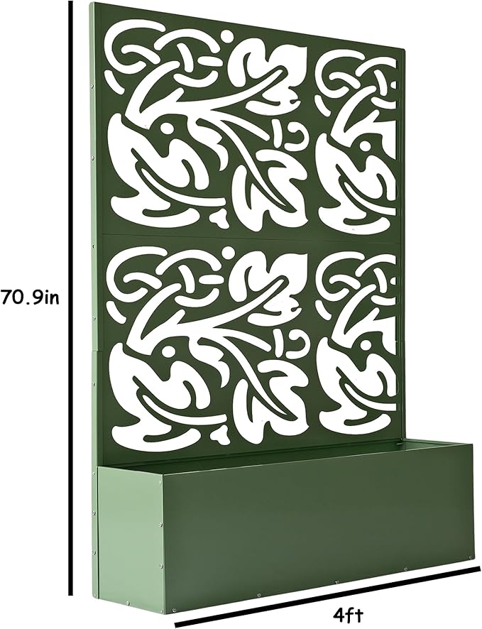 Oakland Living 6 ft. X 4 ft. Green Freestanding Metal Privacy Screen Room - Image 2