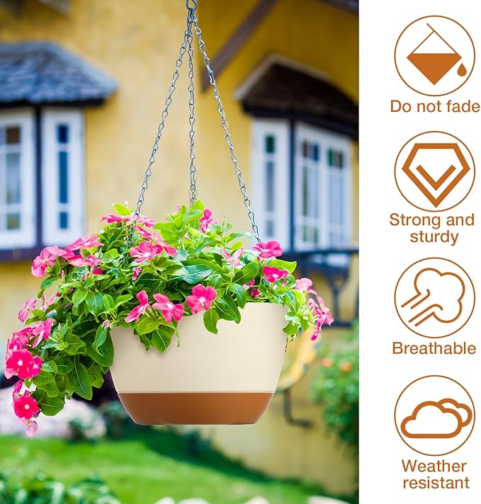 Mumufy 6 Pcs 8 Inch Hanging Planters - Image 4