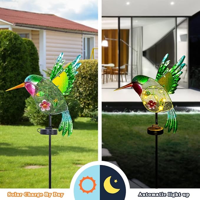 DREAMYSOUL Outdoor Solar Garden Lights, Hummingbird Solar Lights - Image 3