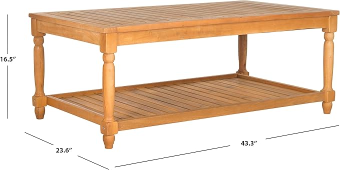 SAFAVIEH Outdoor Collection Oakley Coffee Table - Image 3