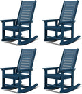 GREENVINES Outdoor Rocking Chairs | Set of 4 | Porch Rocker | HDPE Plastic | by GreenVines