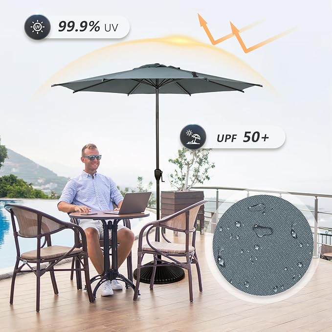 Abba Patio 11FT Lyon Outdoor Patio Umbrella Outdoor Table Umbrella - Image 3