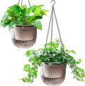 Melphoe 2 Pack Self Watering Hanging Planters Indoor Flower Pots, 6.5 Inch by Melphoe