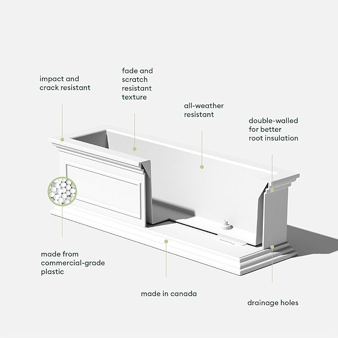 Veradek Brixton Window Box Plastic Planter - Image 3
