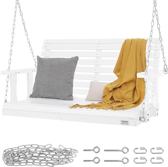 VEVOR Wooden Porch Swing 4 ft, Patio Bench Swing - Image 9