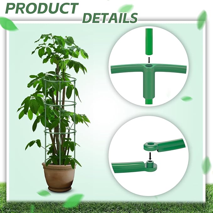 36 Pack Plant Support Stakes for Indoor Plants, Half Round Plant Stakes Ring - Image 7