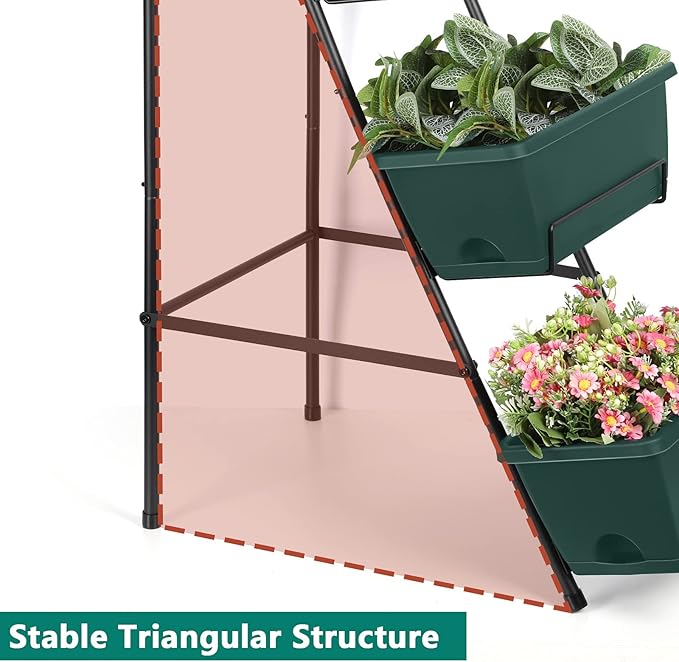 OYEAL Raised Garden Bed 4 Tier Vertical Garden Planters Indoor Outdoor Raised - Image 8
