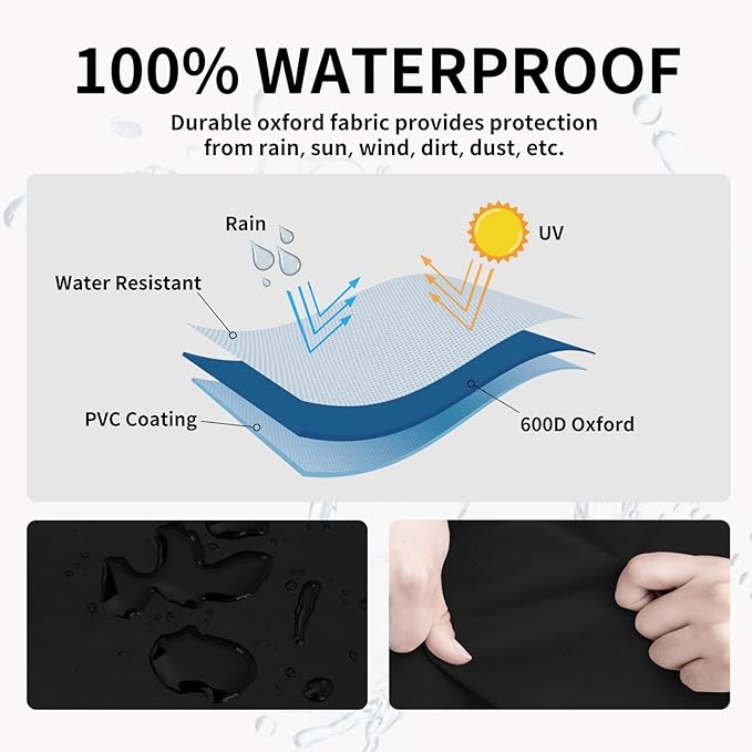 Easy-Going Heavy Duty 600D Outdoor Daybed Cover 88 Inch UV Resistant Patio - Image 3