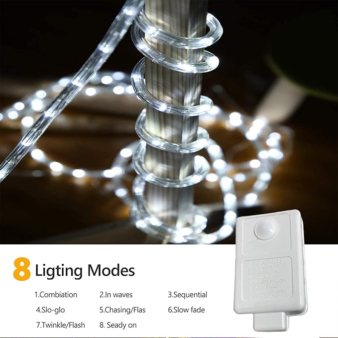 200ft LED Rope Lights Outdoor, 1440 LED Flexible Tube Lights - Image 3