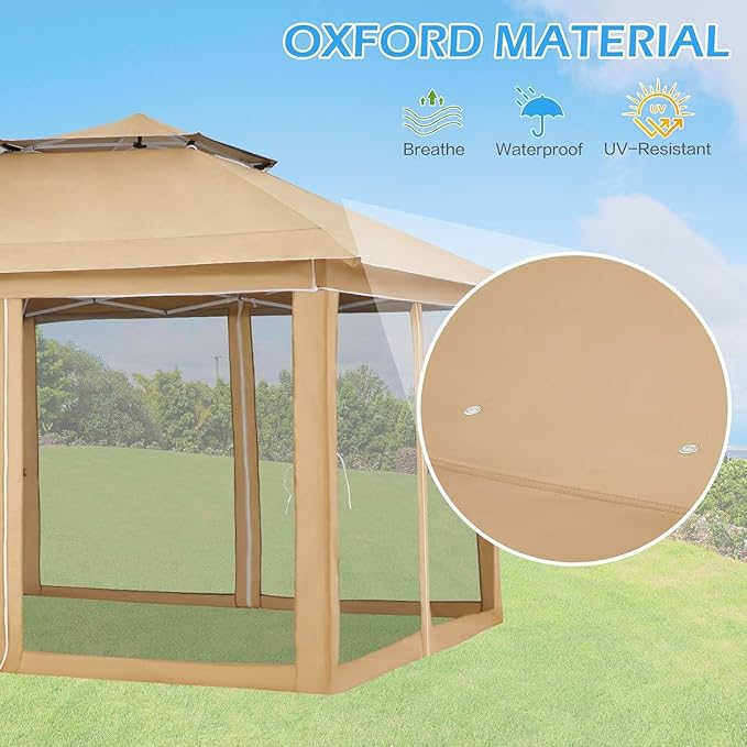 ECOTOUGE Canopy Tent with Sidewalls Instant Shelter Canopy with Carrying Roller - Image 5