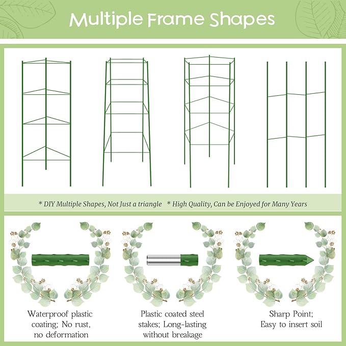 Legigo 4-Pack Tomato Cage for Garden Plant Support- Up to 63inch Garden Stakes - Image 5