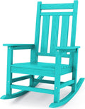 KINGYES Oversized Outdoor Rocking Chair, All-Weather Patio Rocking Chairs by KINGYES
