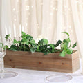 Efavormart 24"x6" Natural Rectangular Wood Planter Box Set by efavormart