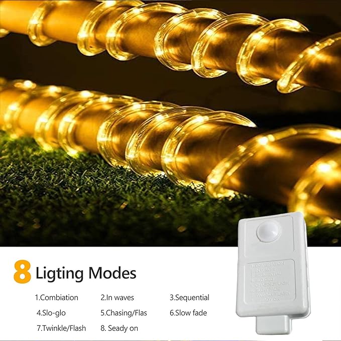 50ft 360 LED Rope Lights Outdoor, Connectable and Flexible Tube Lights - Image 3
