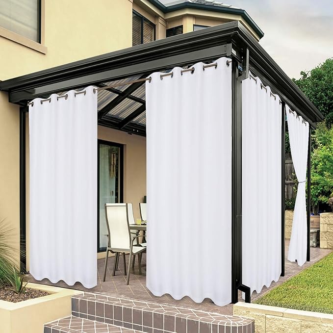 BONZER Outdoor Curtains for Patio Water Resistant Heavy Privacy Light Filtering by Bonzer