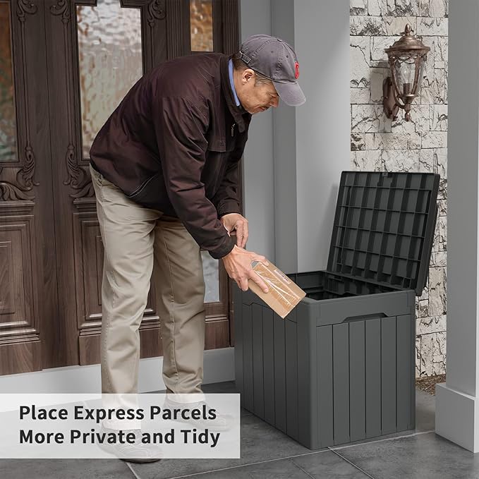 Flamaker Deck Box 31 Gallon Waterproof Resin Small Deck Box - Image 2