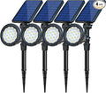 Solar Spot Lights Outdoor Waterproof, 18 LED 2 Mode Brightness Solar Spotlights by OSORD