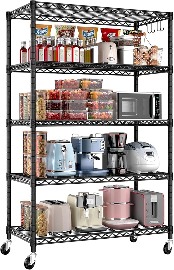 Xcity Storage Shelves, 5 Tier Heavy Duty Metal Shelving Unit by Unknown