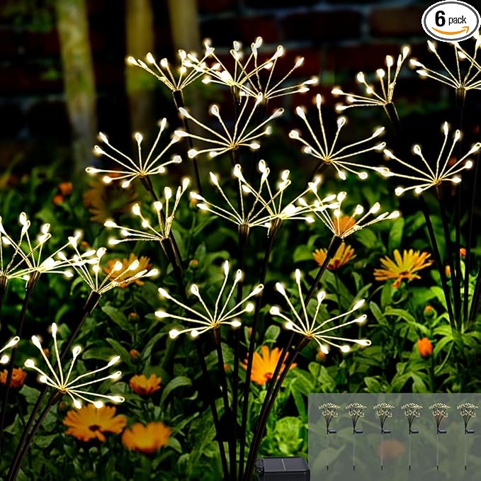 Kwaiffeo Solar Garden Lights Outdoor: Waterproof 2 Modes Twinkling Fireworks by Kwaiffeo