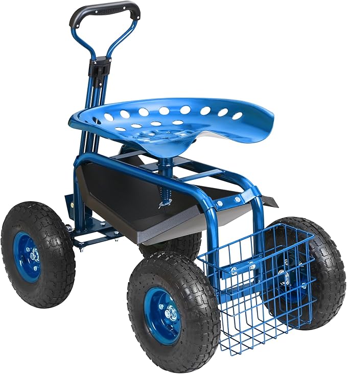 VEVOR Garden Cart Rolling Workseat - Image 8