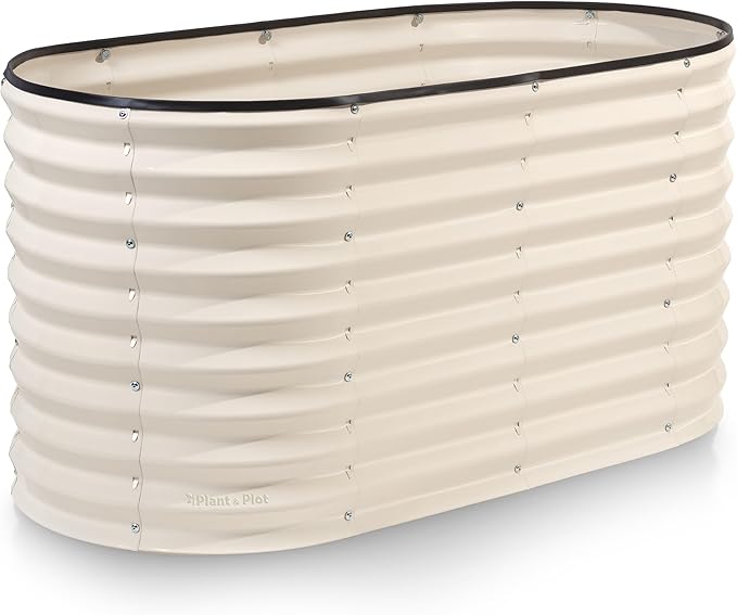 Plant & Plot Galvanized Raised Garden Beds Outdoor // 4×2×2 ft Planter Raised by PlantPlot