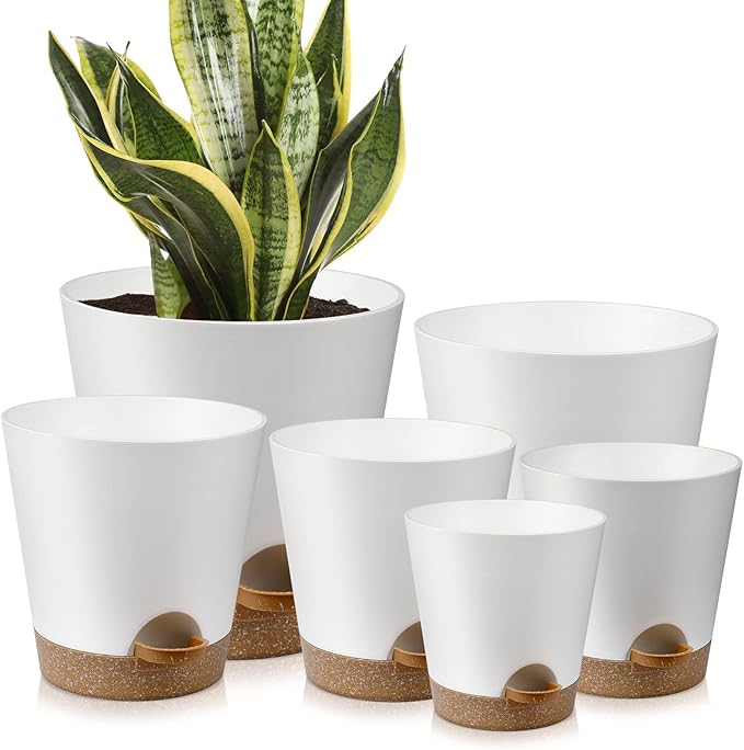Indoor Self Watering Planters by AFamilyofGardenLovers