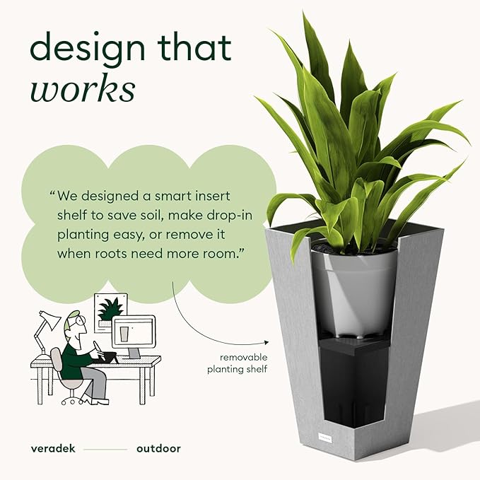 Veradek V-Resin Indoor/Outdoor Taper Planter - Image 8