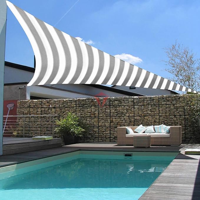 Patio Paradise 4' x 4' x 4' Sun Shade Sail Triangle Canopy Shade Cloth Fabric - Image 6