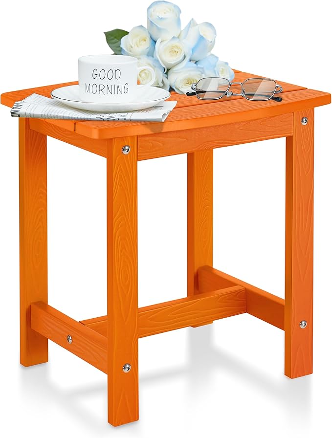 Y&M Outdoor Side Table, HIPS Adirondack Small Single Table, Waterproof Square by YM