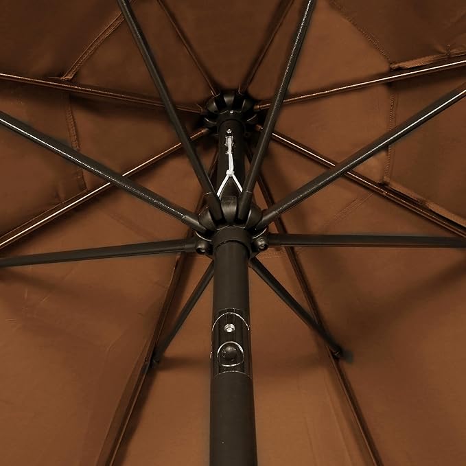 Blissun 9' Outdoor Patio Umbrella, Outdoor Table Umbrella, Yard Umbrella - Image 3