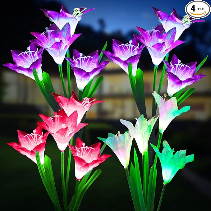 KOOPER Outdoor Solar Lights, 4 Pack Solar Garden Light by KOOPER