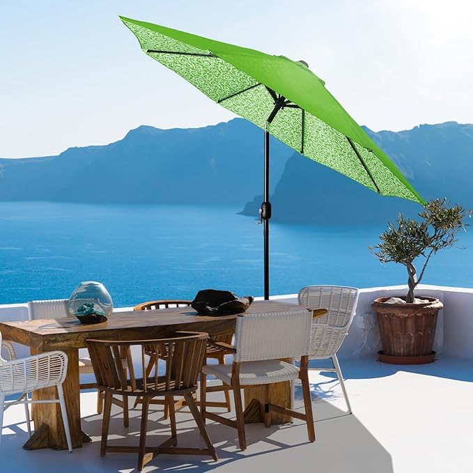 Backyard Expressions 9 ft. Patio Umbrella, Market Table Umbrella w/Tilt and - Image 7