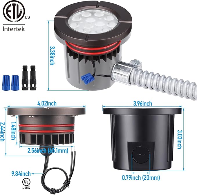 LEONLITE Dia. 4 Inch 5CCT Well Lights Landscape LED In Ground, 5 Color - Image 7