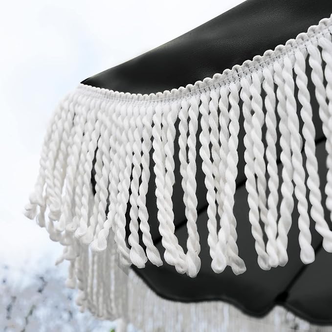 AMMSUN 7ft Patio Umbrella with Fringe Outdoor Tassel Umbrella UPF50+ Premium - Image 4