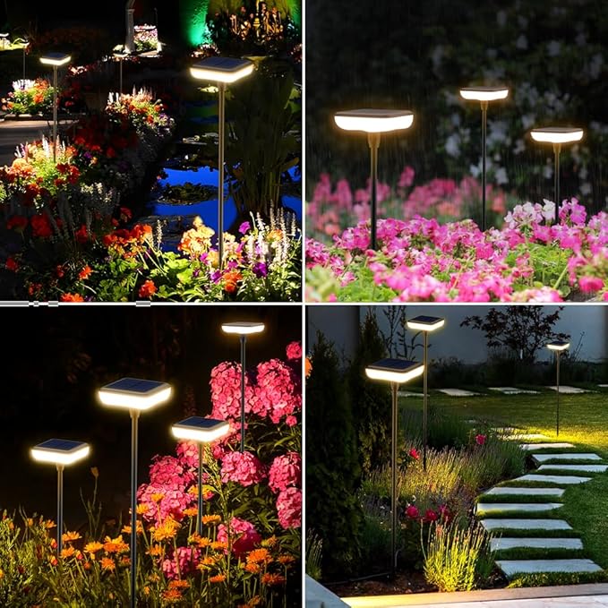 Solar Lights Outdoor Pathway 8 Pack IP65 Waterproof 31" Solar Garden Lights 2 - Image 7